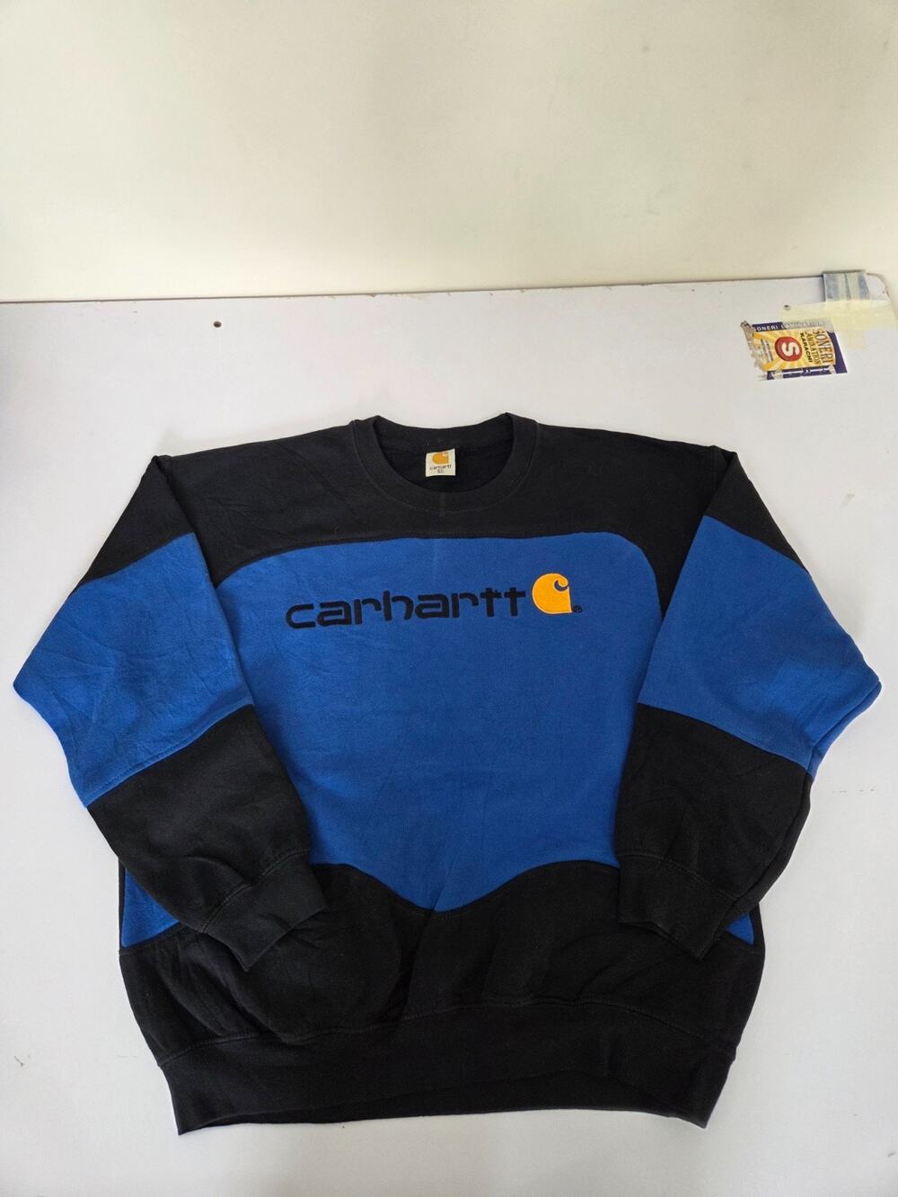 Vintage Carhartt Reworked Sweatshirt – Unique Upcycled Paneled Jumper – Size XL